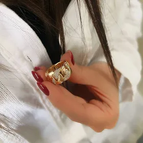 انگشتر طرح بافت ژوپینگ کد 457