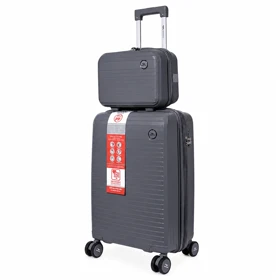 چمدان Monza مدل M-077-PP-SX سایز کوچک به همراه چمدان لوازم آرایشی (نوک مدادی)
