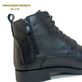 نیم بوت مردانه بندی بغل زیپ‌دار چرم طبیعیsi180
