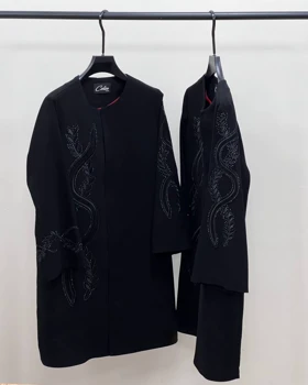 مانتو کتی زنانه مجلسی طرح دار