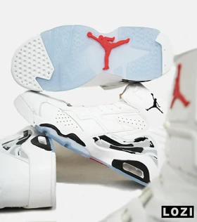 کفش کتانی ساق‌دار مردانه سفید Nike air jordan 6