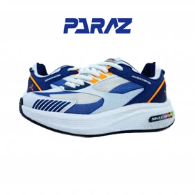 کفش اسپرت و روزمره مردانه برند اسکچرز Skechers مدل مانستر مشکی سفید آبی کد 381