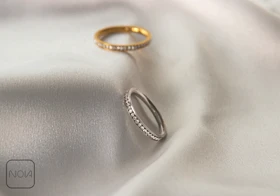 انگشتر استیل نگینی