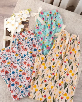 شلوار راحتی گل‌دار ژاله کد 30004