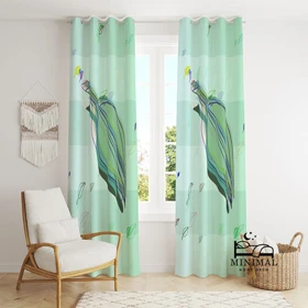 پرده اسپرت طرح برگ مدل W4969