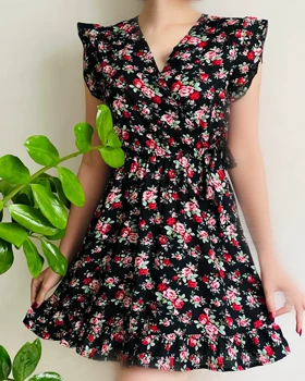 پیراهن شکوفه نخی