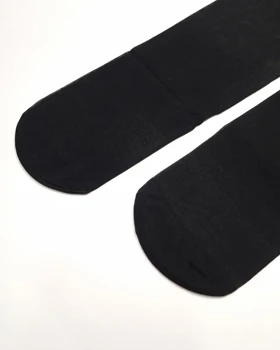 جوراب زنانه زیر زانو مشکی ساده طرح پنتی