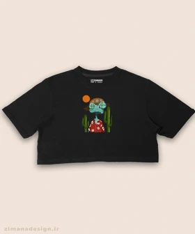 کراپ زنانه طرح آقای رنگو کد 892