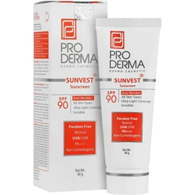 ضدآفتاب و ضدچروک بی رنگ پرودرما spf90 حجم 40گرمی
