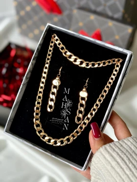 نیم ست کارتیه فوق العاده جذاب و چشمگیر ژوپینگ طرح طلا