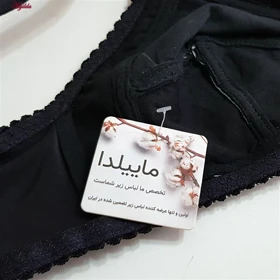 سوتین زنانه گلستان مدل کتان راه راه بدون فنر کد 4946