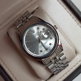 ساعت مچی مردانه رولکس دیت جاست فول سیلور