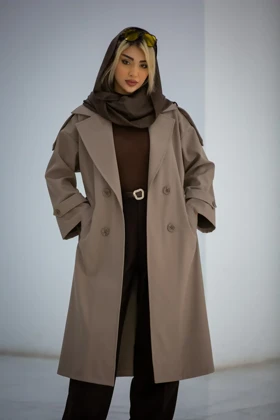 بارانی بلند کاملیا New (کرم تیره)