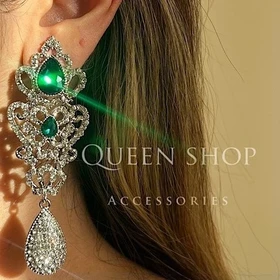 گوشواره آویز نگینی