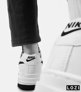 کفش کتانی مردانه و زنانه سفید مشکی نایک NIKE AIR FORCE مدل 2188