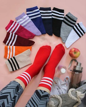 جوراب زنانه ساق‌دار 3 خط