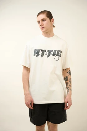 تیشرت مدل L/S Print سفید برند اتیک attic