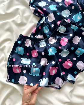 تاپ و شلوارک ساتن