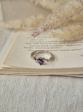 انگشتر جواهری فری سایز بنفش