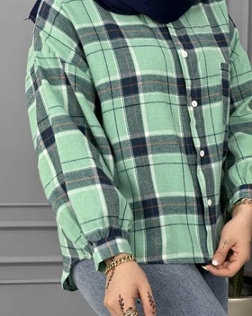 مانتو شومیز چهار خونه(41)کد3412