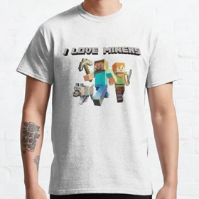 تیشرت با طرح I Love Miners Minecraft Design for Gamers ماینکرافت کد 22559