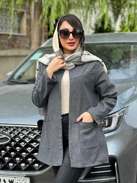 پالتو کتی جلو برش‌دار