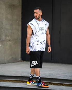 رکابی ورزشی وست NIKE SWOOSH فری سایز طوسی