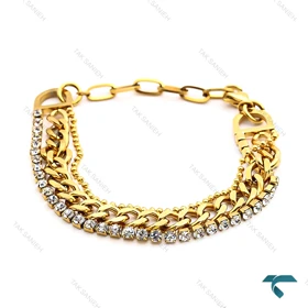 دستبند زنانه تنیسی کارتیری طلایی Bracelet-8333-L
