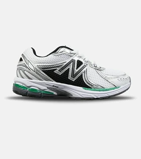 کفش کتانی مردانه و زنانه سفید مشکی سبز New Balance 860 V.02 مدل 9040