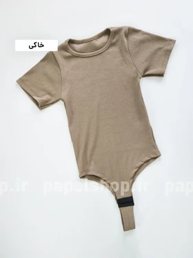 بادی کبریتی یقه گرد آستین کوتاه