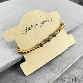 دستبند زنانه سه گوی طلایی 40207