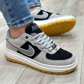 کفش کتانی اسپرت مردانه رنگ طوسی مدل نایک NIKE AIR FORCE