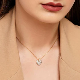 گردنبند تمام الماس طلایی ژوپینگ