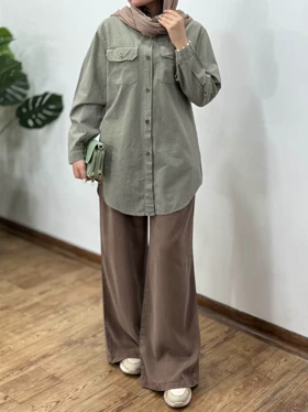 مانتو مداد رنگی پسته (کد 3140)