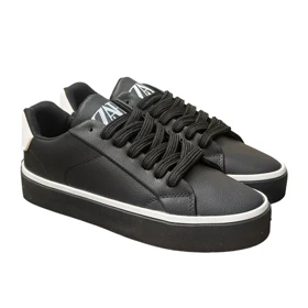 کفش ونس مردانه مشکی خط‌سفید مدل زارا ZARA کد 2043