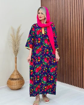پیراهن کمردار گل‌گلی
