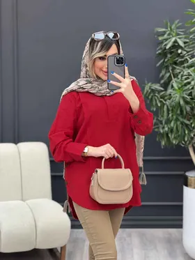 مانتو بغل سه دکمه آستین پیله