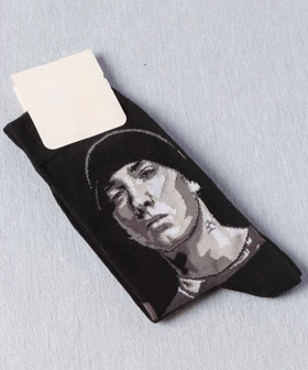 جوراب ساق بلند امینم مشکی 1022