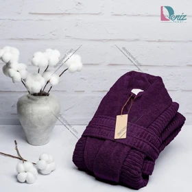 حوله تن پوش Cotton Life رنگ بنفش