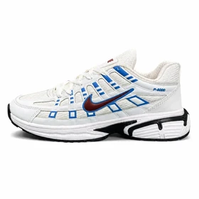 کتانی مردانه مدل رانینگ نایک P6000 سفید آبی قرمز NIKE