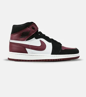 کفش کتانی ساق‌دار مردانه و زنانه سفید مشکی زرشکی NIKE jordan 1 مدل 7832