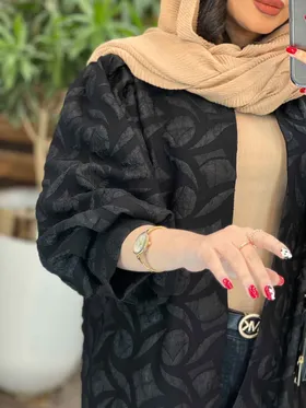 مانتو طرح دار آستین پفی