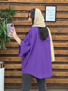مانتو لینن پانچ زیپ دوزی