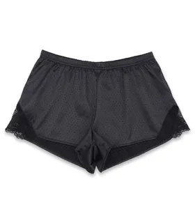 ست شورتک و تاپ ساتن و دانتل Neev نیو کد Polka 4416 مشکی Black