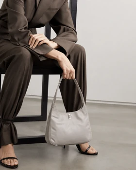 کیف دوشی زنانه چرم مصنوعی دیوید جونز DAVIDJONES (بژ)
