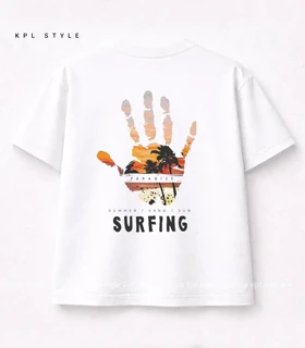 تیشرت باکسی یونیسکس طرح Surfing کد 1339