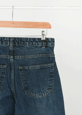 شلوار جین فول بگ سرمه ای