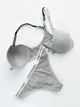 ست شورت و سوتین فنر دار کبریتی جلو باز شو بند نوشته Vencys story