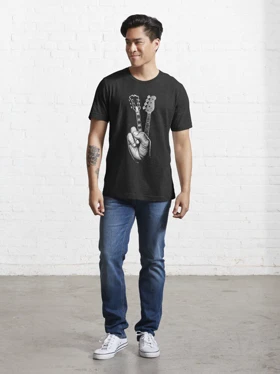 تیشرت سیستم او ا داون | BASS GUITAR SHIRT FINGER GUITAR SHIRT کد 241584