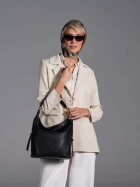 کیف دوشی زنانه دیوید جونز مدل CM7422 (مشکی)